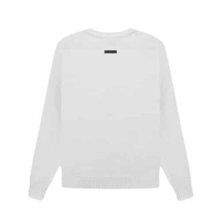 Essentials Overlapped Light Gray Sweater