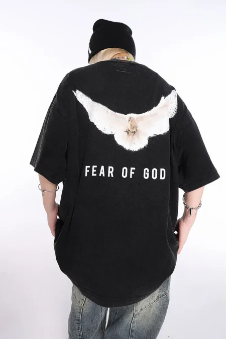 FOG Dove Pattern T-Shirt Black