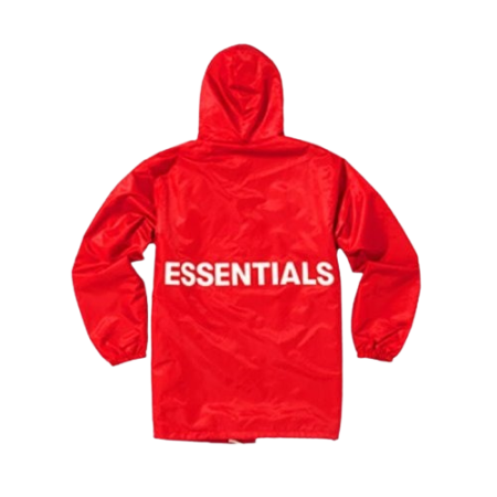 Fear of God Essentials Red Hooded Jacket